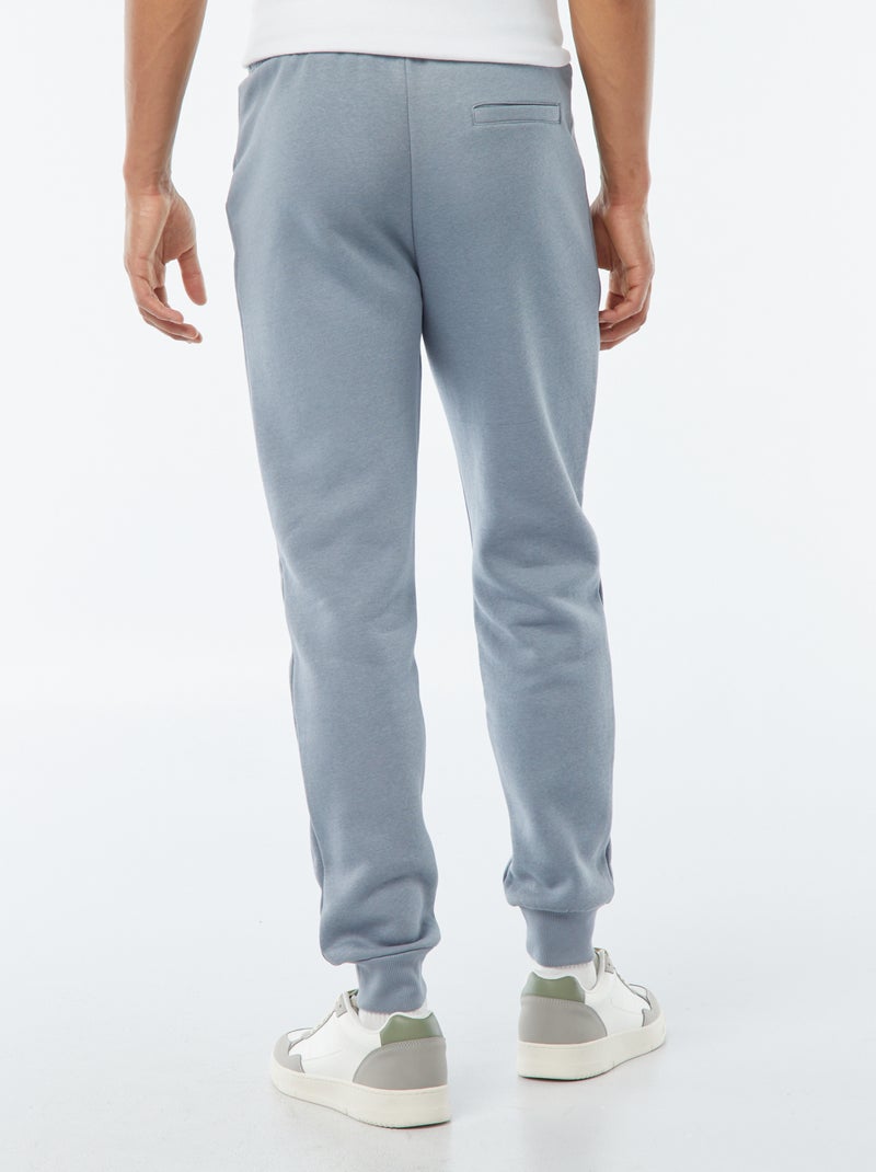Pantalón de chándal perchado con 2 bolsillos con cremallera Azul - Kiabi
