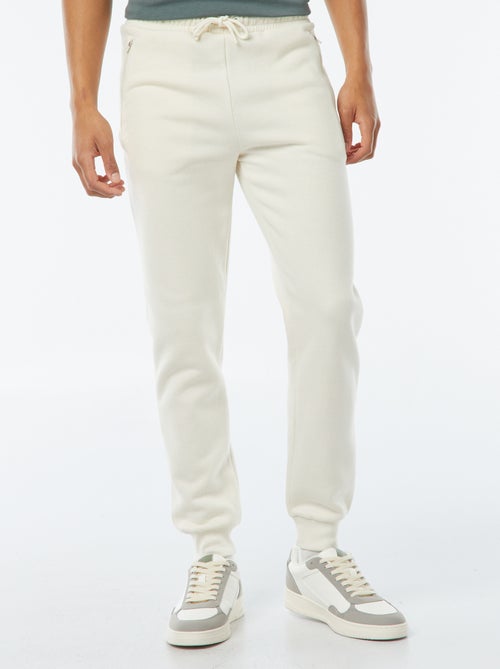 Pantalón de chándal perchado con 2 bolsillos con cremallera - Kiabi