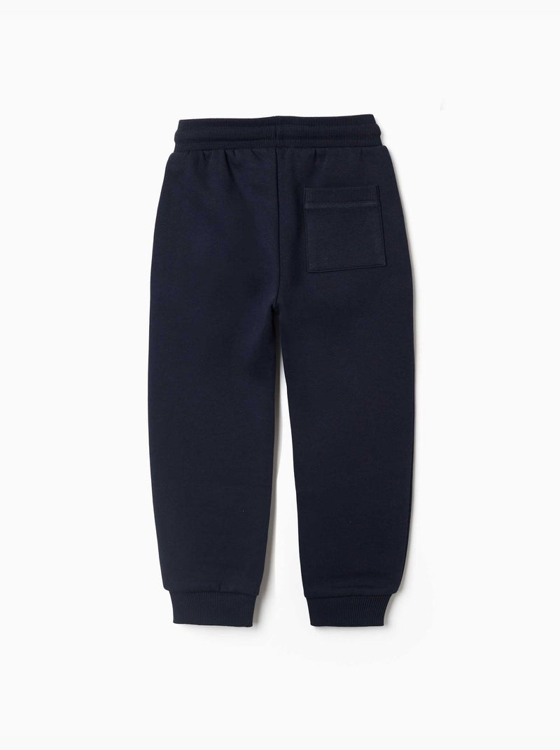 Pantalón de chándal perchado con cordón y bolsillos Azul oscuro - Kiabi