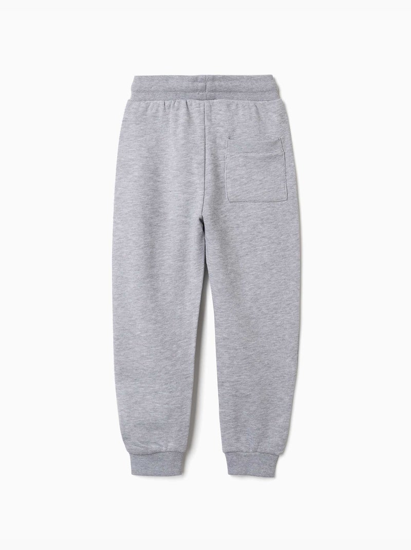 Pantalón de chándal perchado con cordón y bolsillos Gris claro - Kiabi