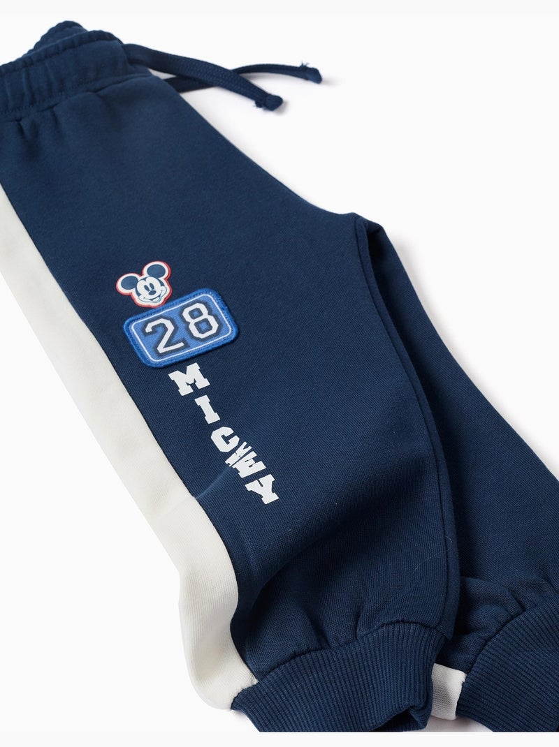 Pantalón de chándal perchado con estampado de mickey Azul oscuro - Kiabi