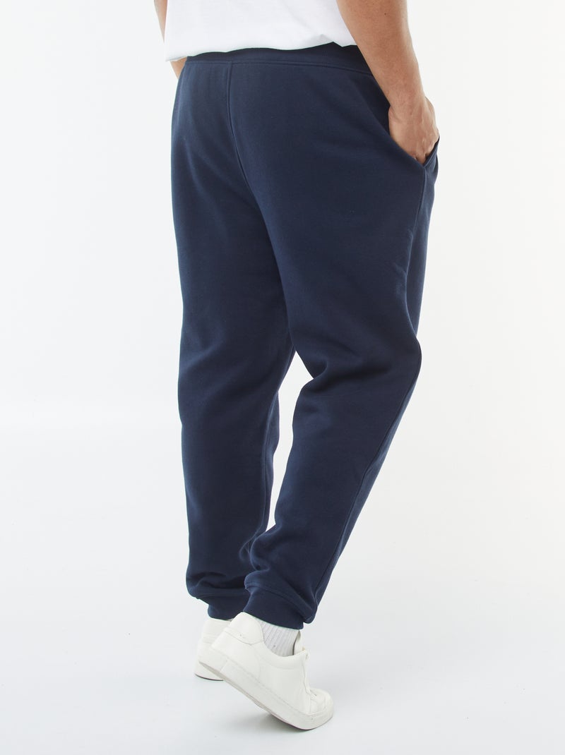 Pantalón de chándal perchado liso Azul - Kiabi