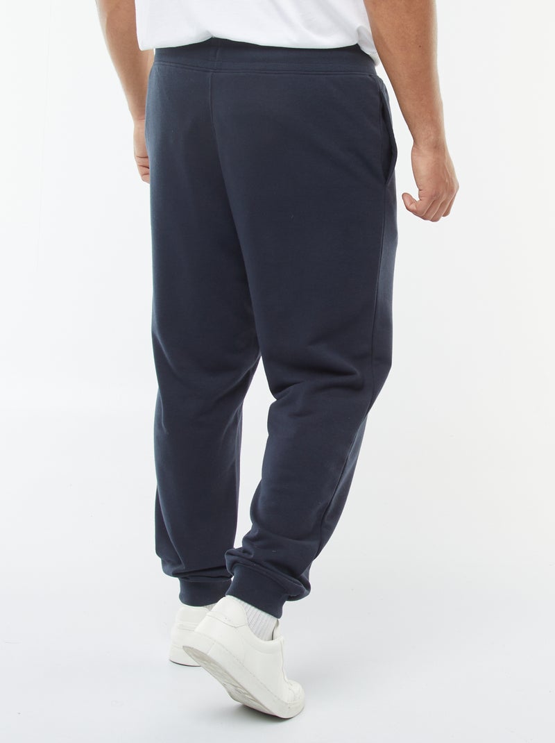 Pantalón de chándal perchado liso Azul - Kiabi