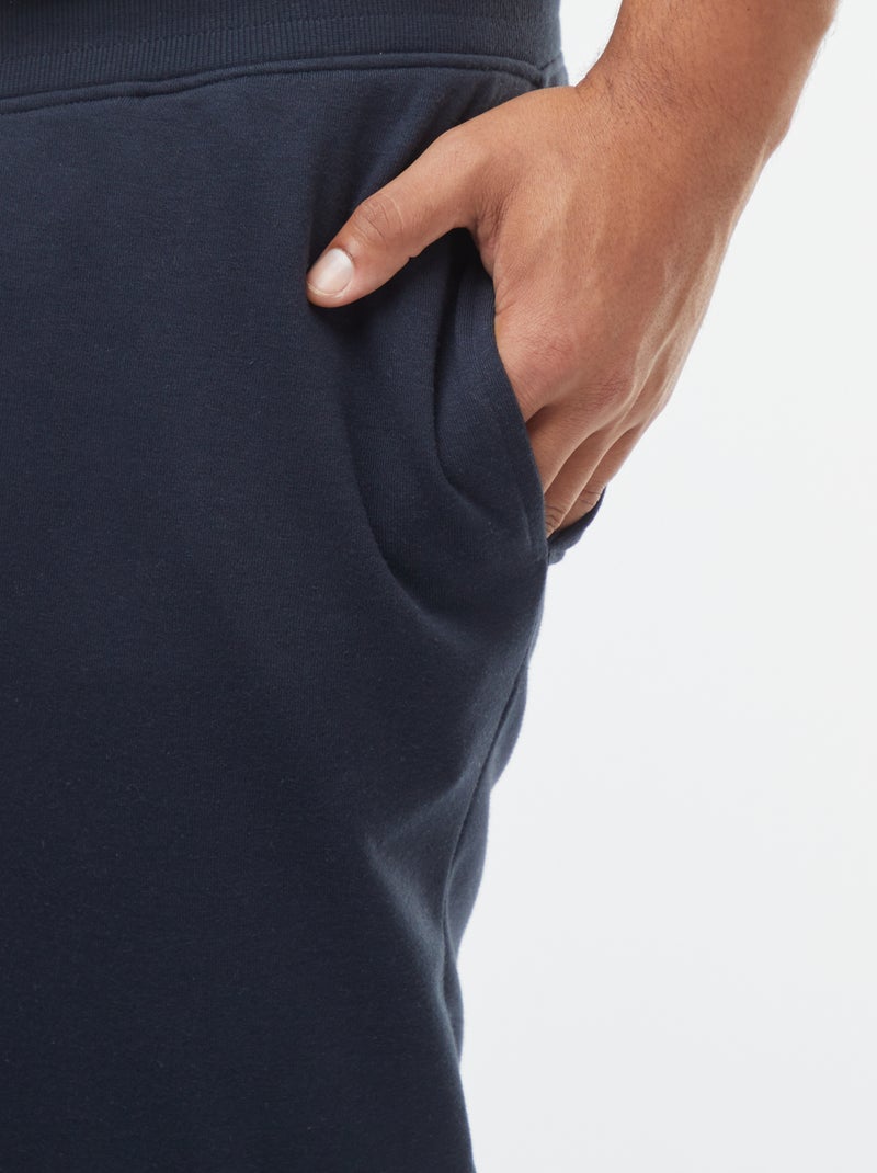 Pantalón de chándal perchado liso Azul - Kiabi