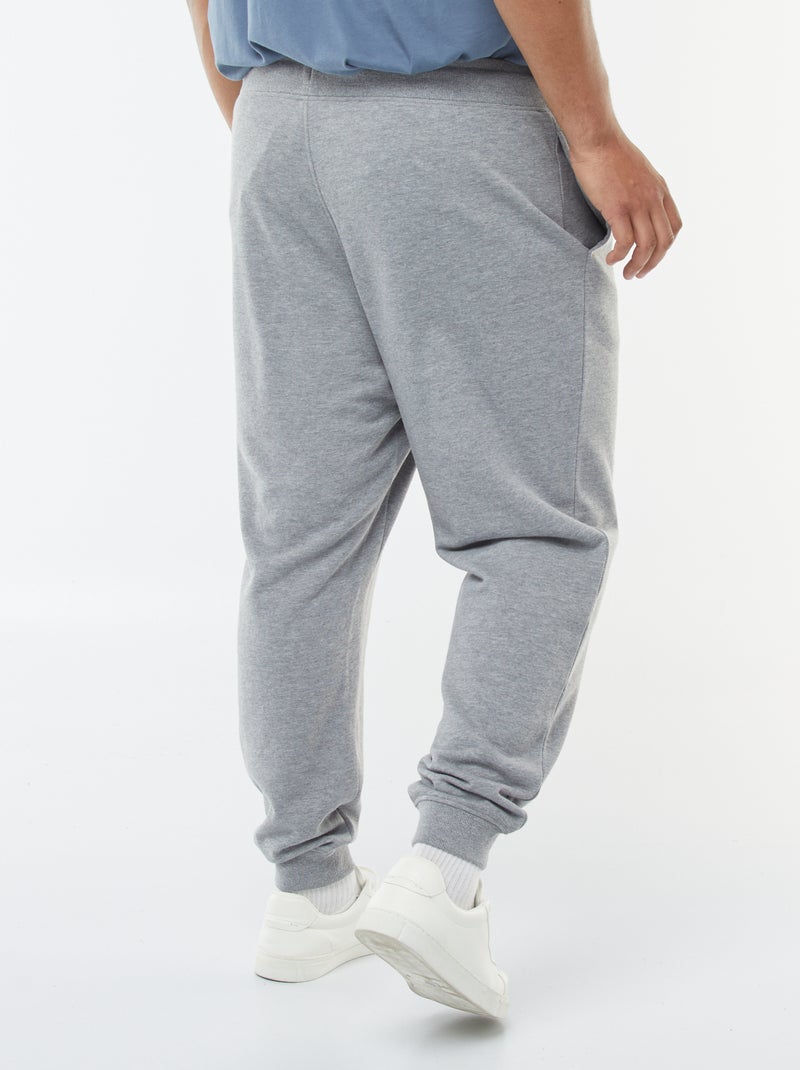 Pantalón de chándal perchado liso Gris - Kiabi