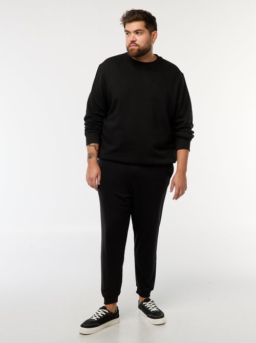Pantalón de chándal perchado liso - Kiabi