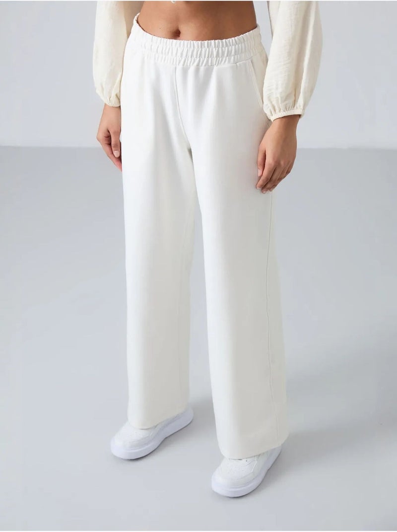 Pantalón de chándal pull-on de pernera ancha tommy Blanco - Kiabi