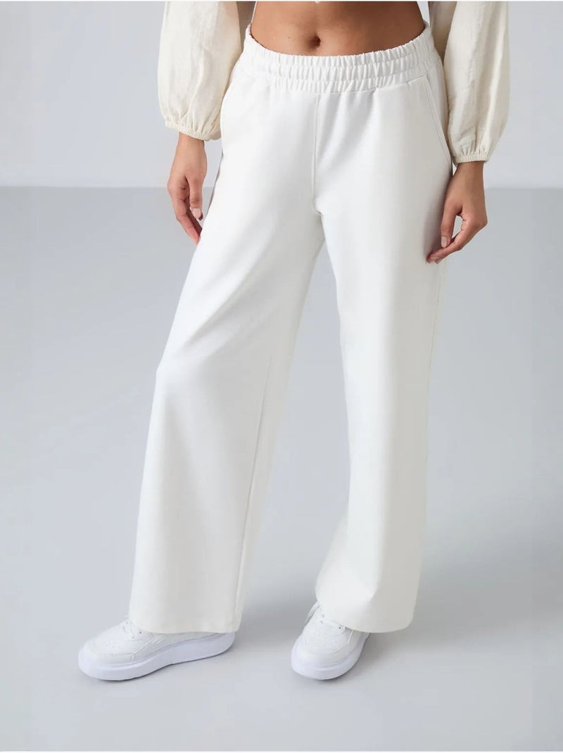 Pantalón de chándal pull-on de pernera ancha tommy Blanco - Kiabi