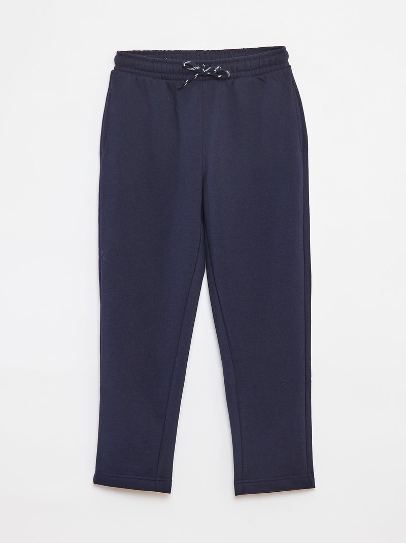 Pantalón de chándal recto y liso Corte más cómodo azul - Kiabi