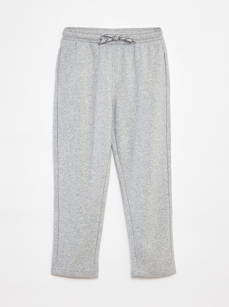 Pantalón de chándal recto y liso Corte más cómodo Gris - Kiabi