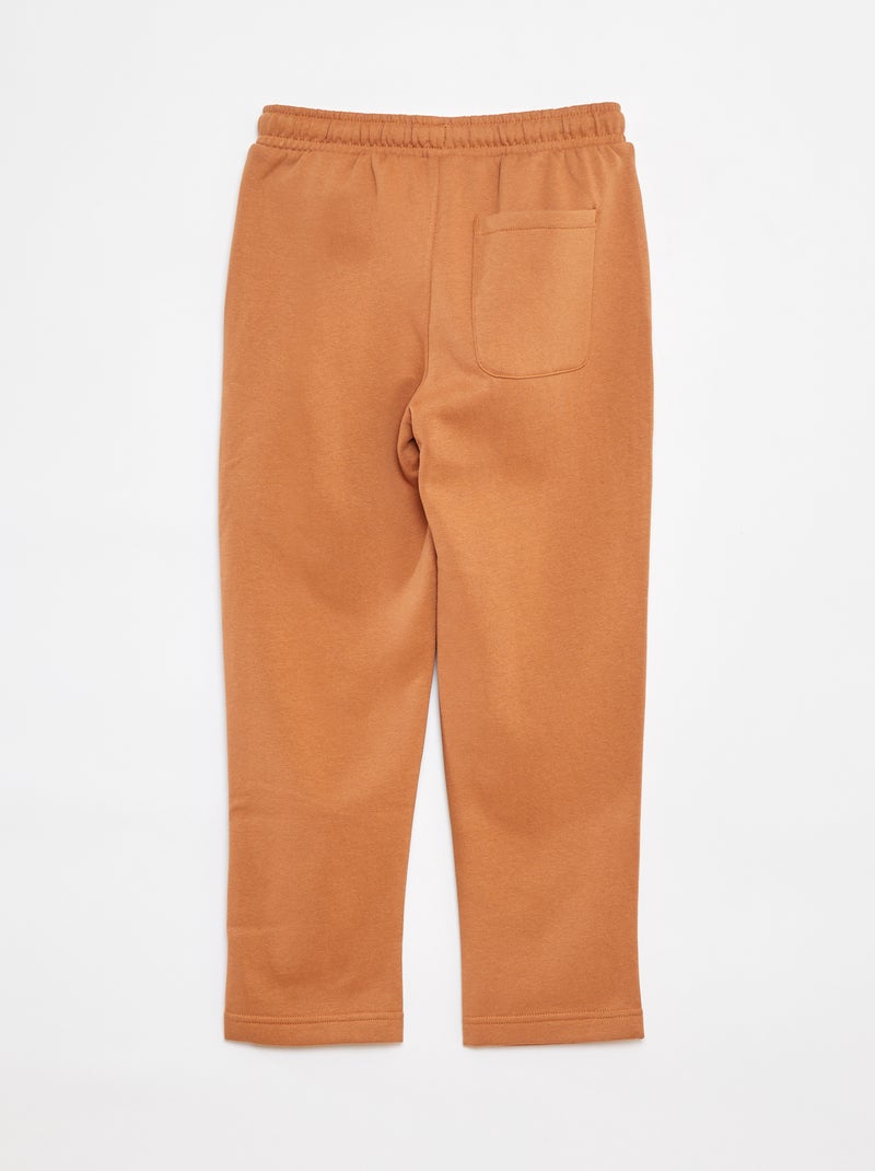 Pantalón de chándal recto y liso Corte más cómodo Marron - Kiabi