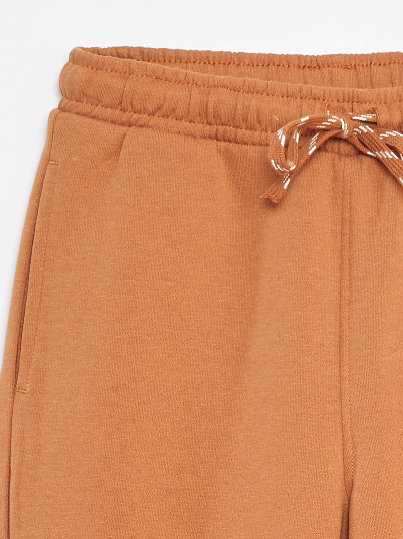 Pantalón de chándal recto y liso Corte más cómodo Marron - Kiabi