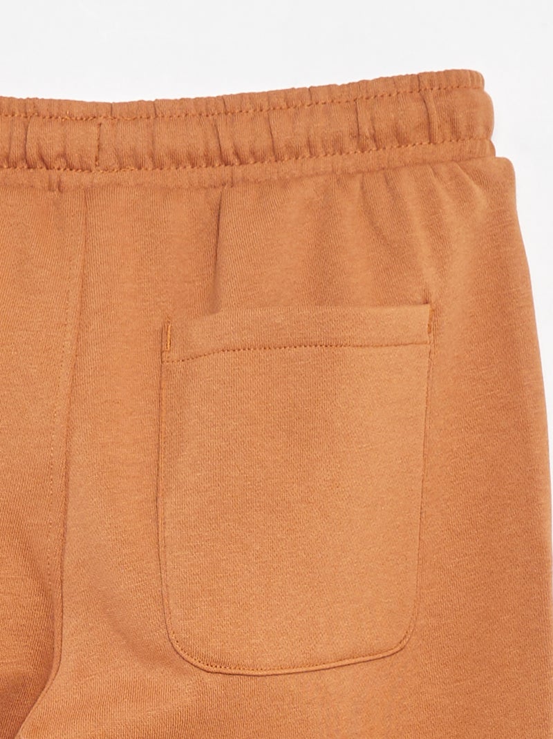 Pantalón de chándal recto y liso Corte más cómodo Marron - Kiabi