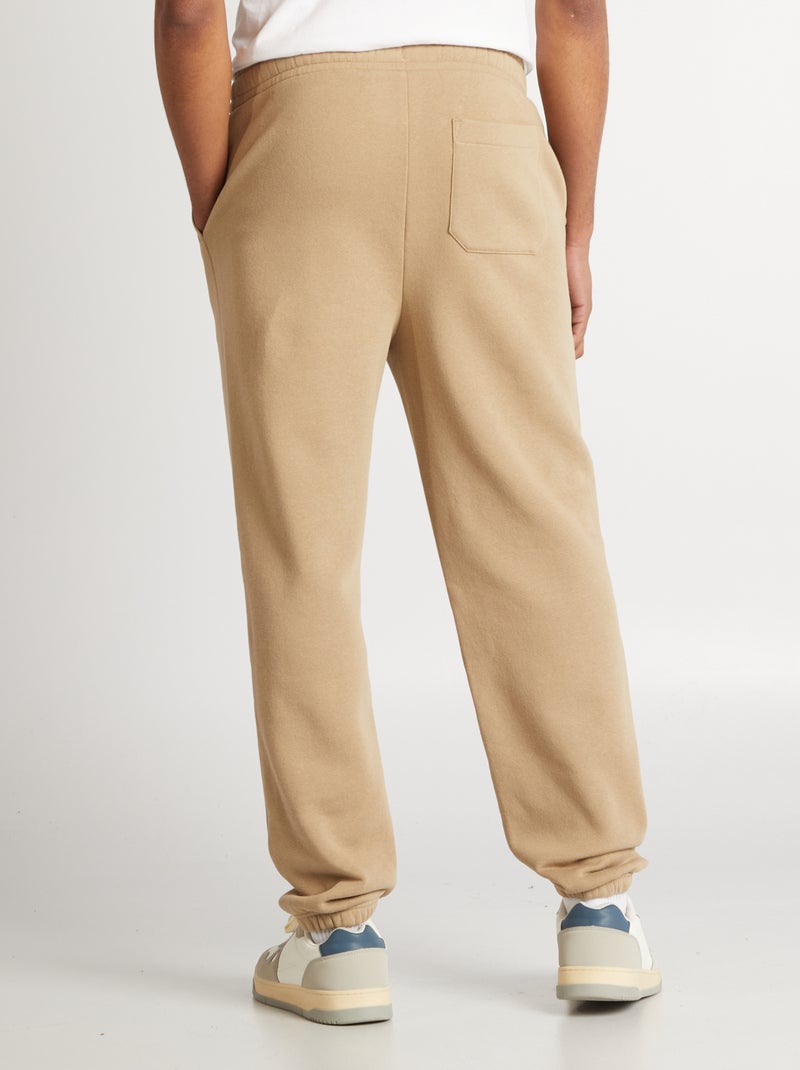 Pantalón de chándal regular liso BEIGE - Kiabi