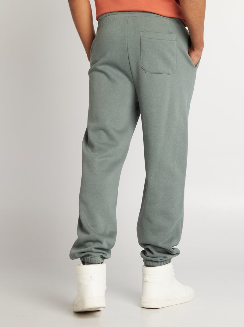Pantalón de chándal regular liso VERDE - Kiabi