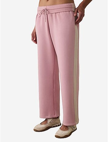 Pantalón de chándal silky feel con cintura normal y paneles penti