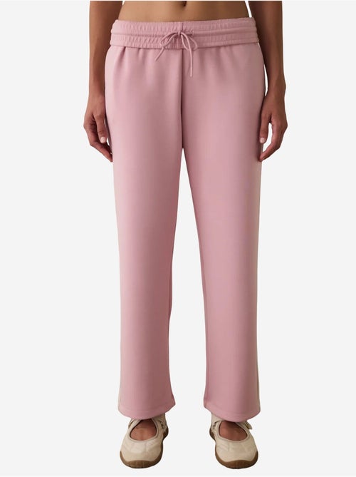 Pantalón de chándal silky feel con cintura normal y paneles penti - Kiabi Pantalón de chándal silky feel con cintura normal y paneles penti - Kiabi