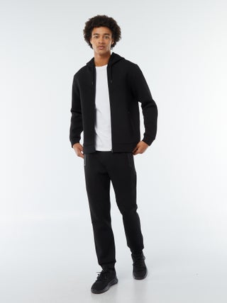 Pantalón de chándal tipo neopreno con bolsillos con cremallera