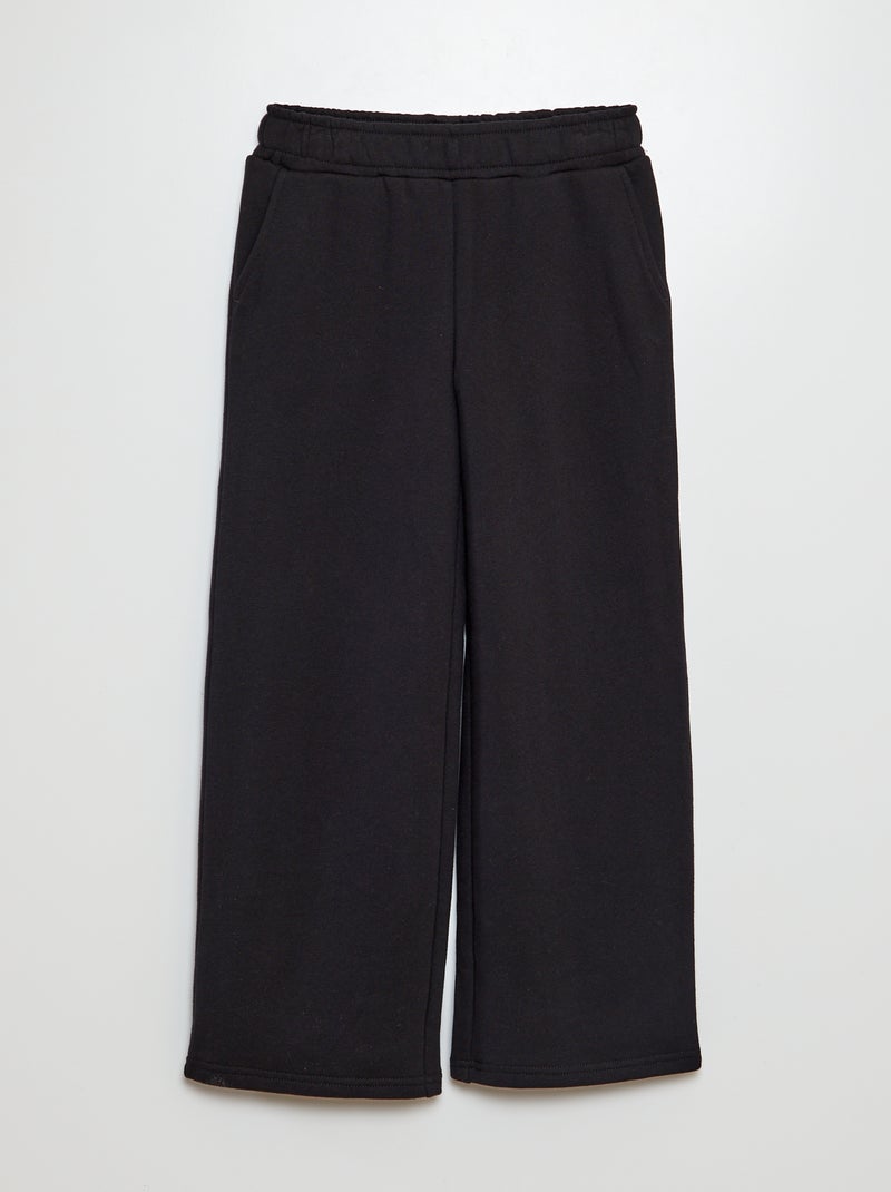 Pantalón de chándal wide leg negro - Kiabi