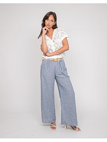 Pantalón de ciudad con cinturón ELOUVE