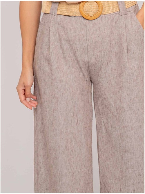 Pantalón de ciudad con cinturón ELOUVE - Kiabi Pantalón de ciudad con cinturón ELOUVE - Kiabi