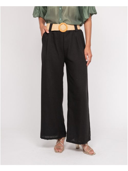Pantalón de ciudad con cinturón ELOUVE - Kiabi Pantalón de ciudad con cinturón ELOUVE - Kiabi