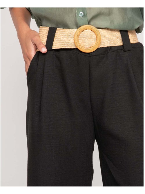 Pantalón de ciudad con cinturón ELOUVE - Kiabi Pantalón de ciudad con cinturón ELOUVE - Kiabi