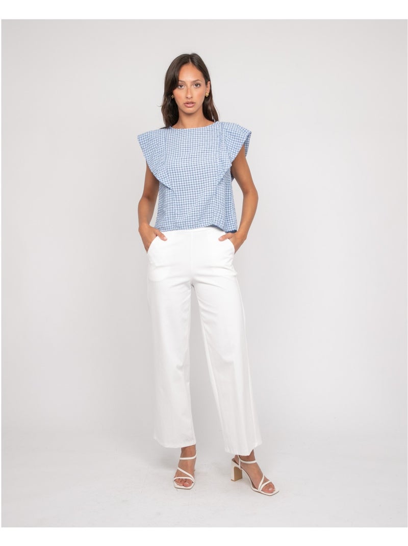 Pantalón de ciudad EKOLIA Blanco - Kiabi