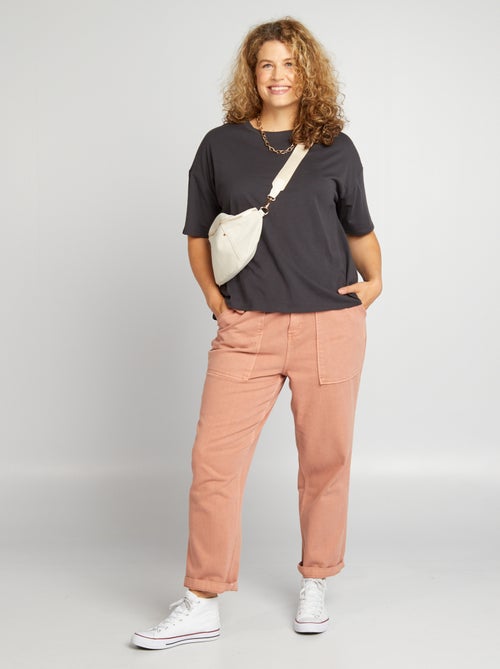 Pantalón de color estilo carpintero - Kiabi