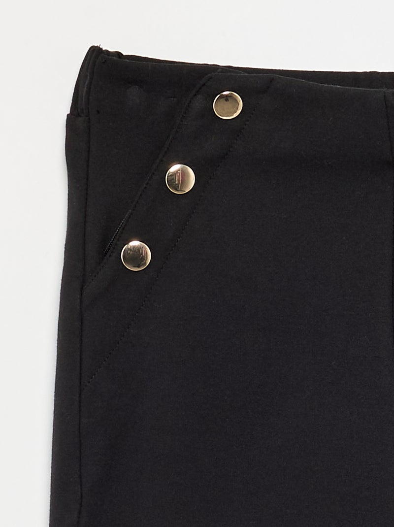 Pantalón de corte ancho - colección fácil de poner Negro - Kiabi