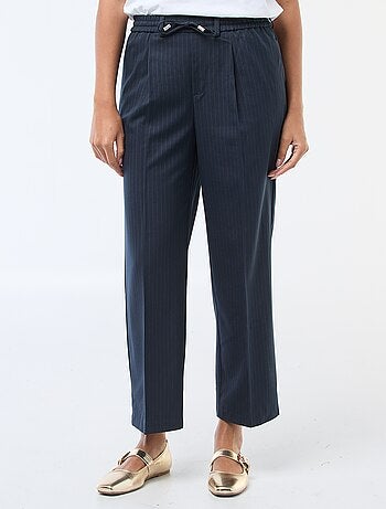 Pantalón de corte ancho con cintura elástica + lazos para atar