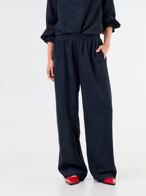 Pantalón de corte ancho de pana - Kiabi
