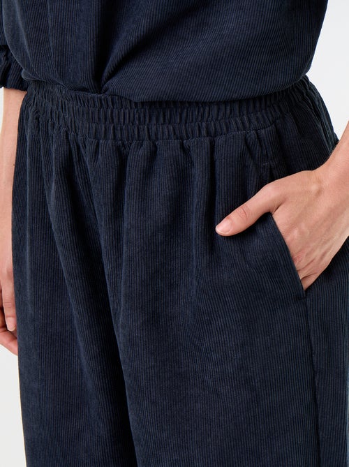 Pantalón de corte ancho de pana - Kiabi