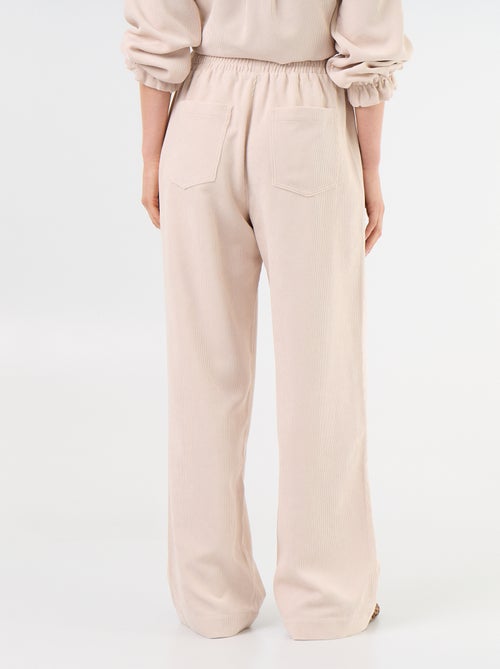 Pantalón de corte ancho de pana - Kiabi