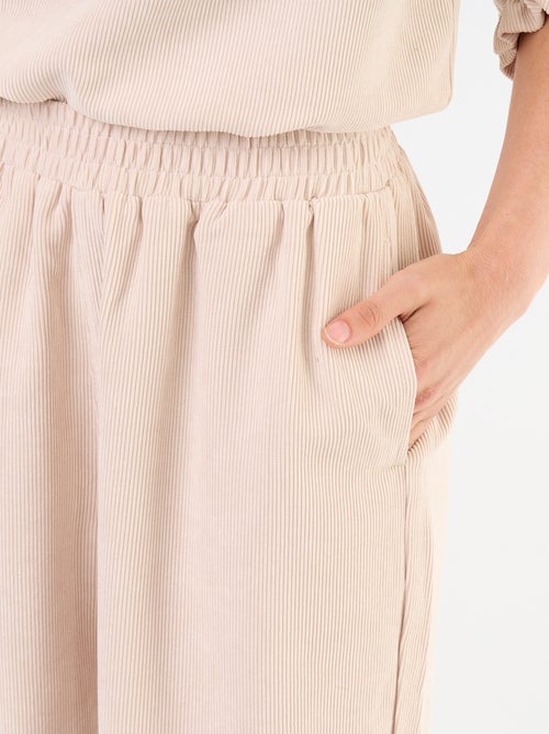 Pantalón de corte ancho de pana - Kiabi