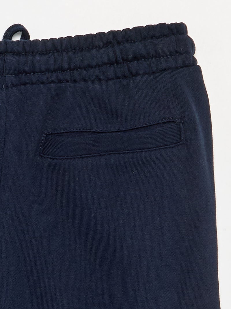 Pantalón de corte chándal de sarga - corte cómodo Azul - Kiabi