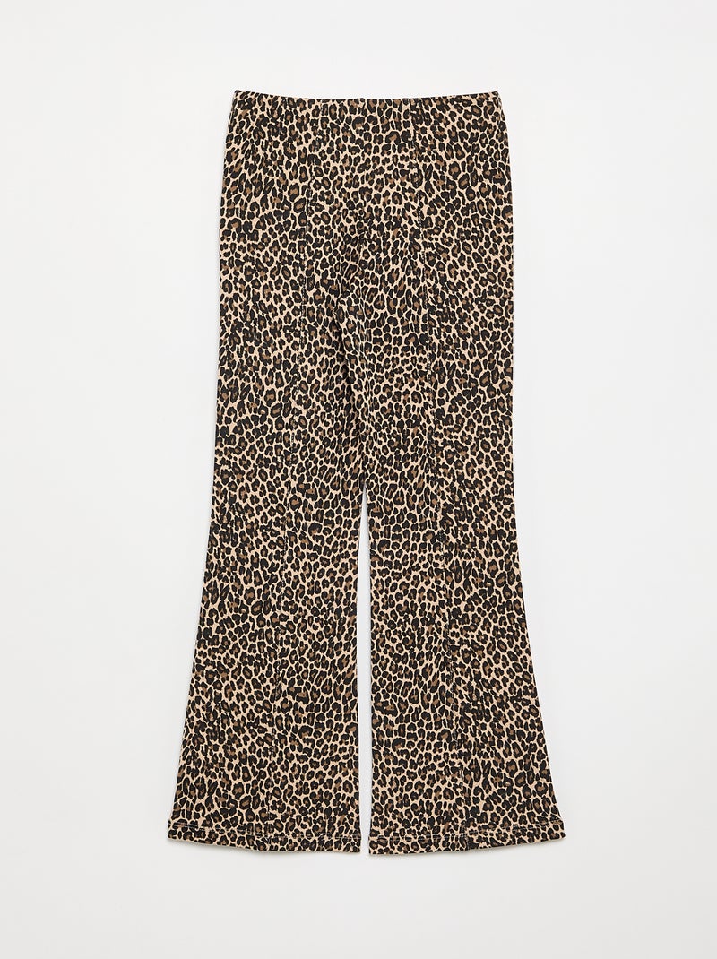 Pantalón de corte flare Beige - Kiabi