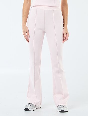 Pantalón de corte flare en felpa ligera