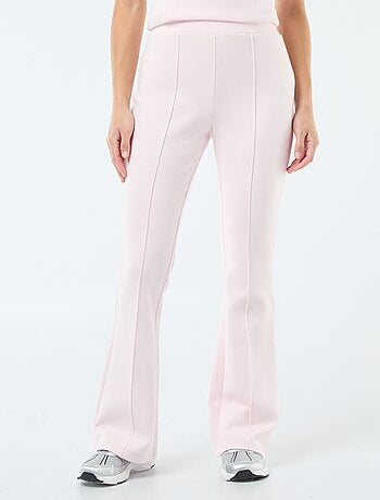 Pantalón de corte flare en felpa ligera