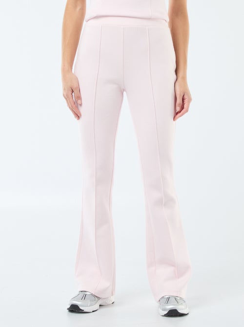 Pantalón de corte flare en felpa ligera - Kiabi