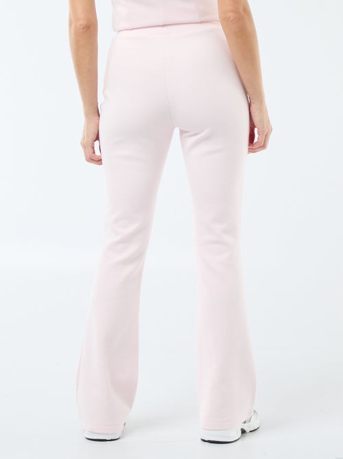 Pantalón de corte flare en felpa ligera - Kiabi