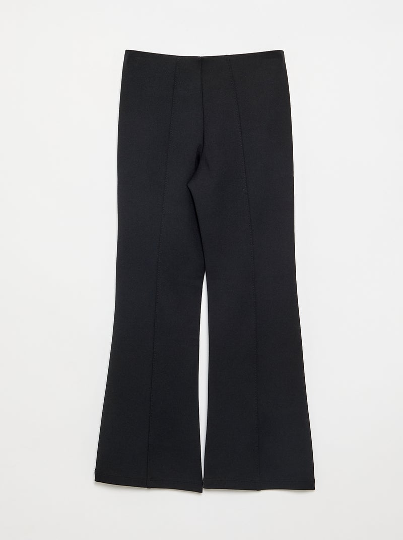 Pantalón de corte flare Negro - Kiabi