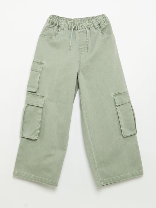 Pantalón de corte globo con bolsillos cargo - Kiabi