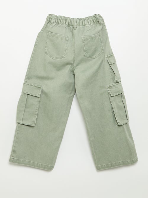 Pantalón de corte globo con bolsillos cargo - Kiabi