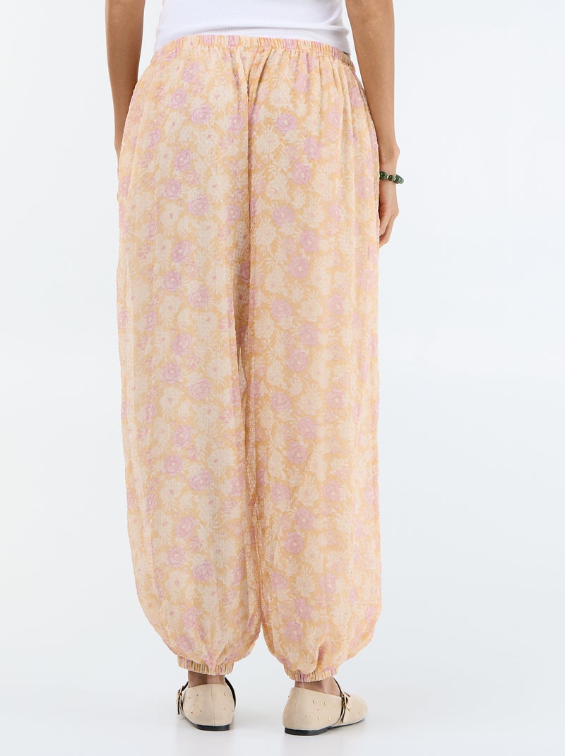 Pantalón de corte globo ligero Blanco - Kiabi