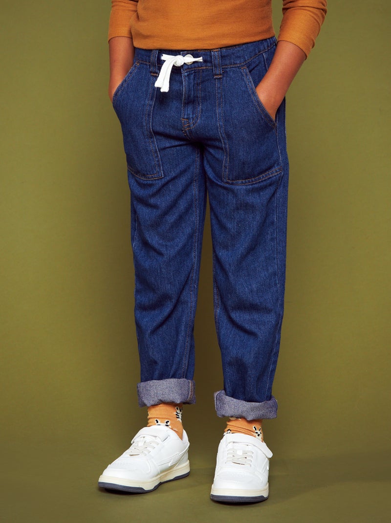 Pantalón de corte recto AZUL - Kiabi