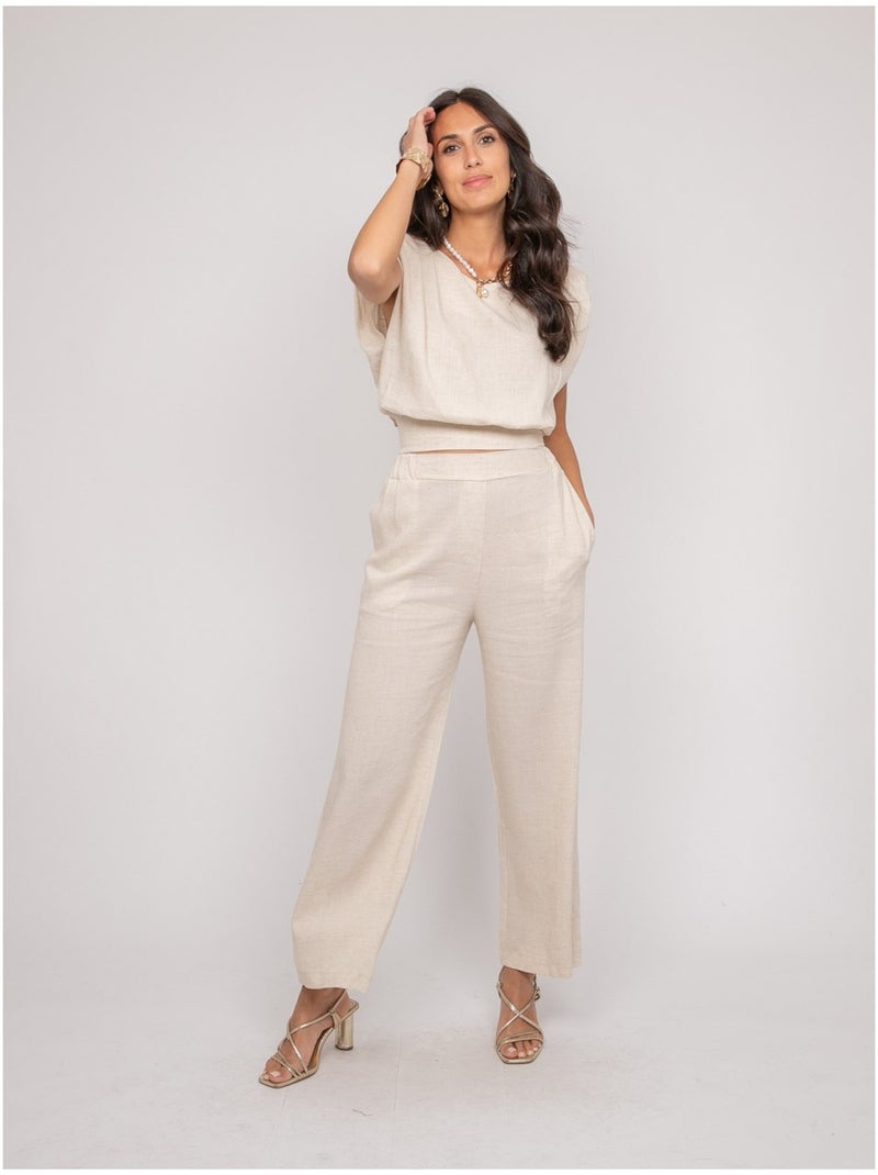 Pantalón de corte recto ECASA Crudo - Kiabi