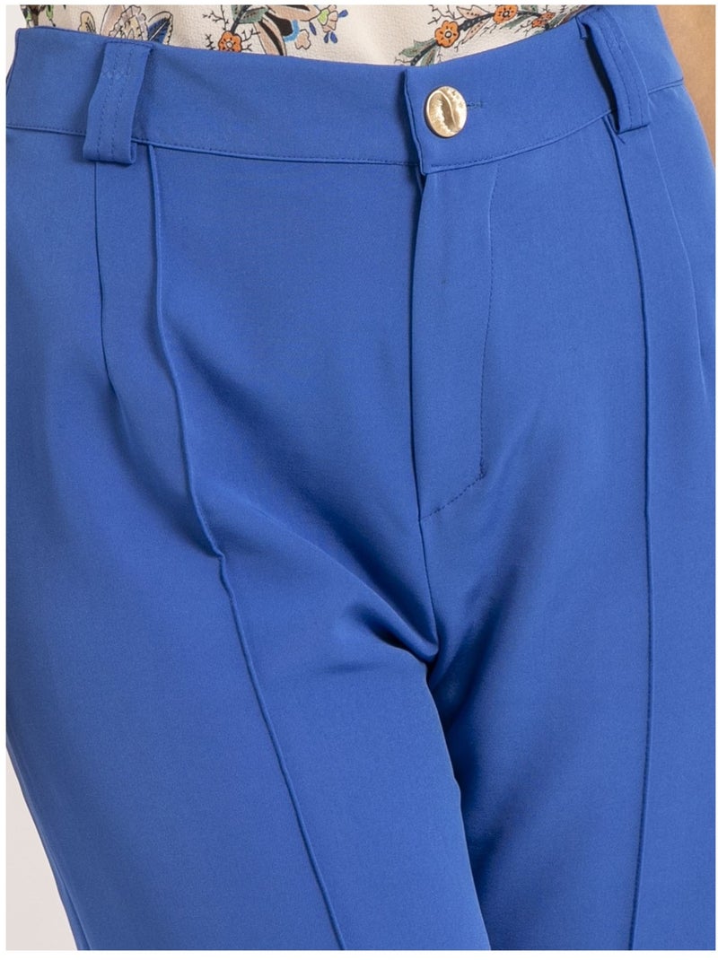 Pantalón de corte recto ELSY Azul real - Kiabi