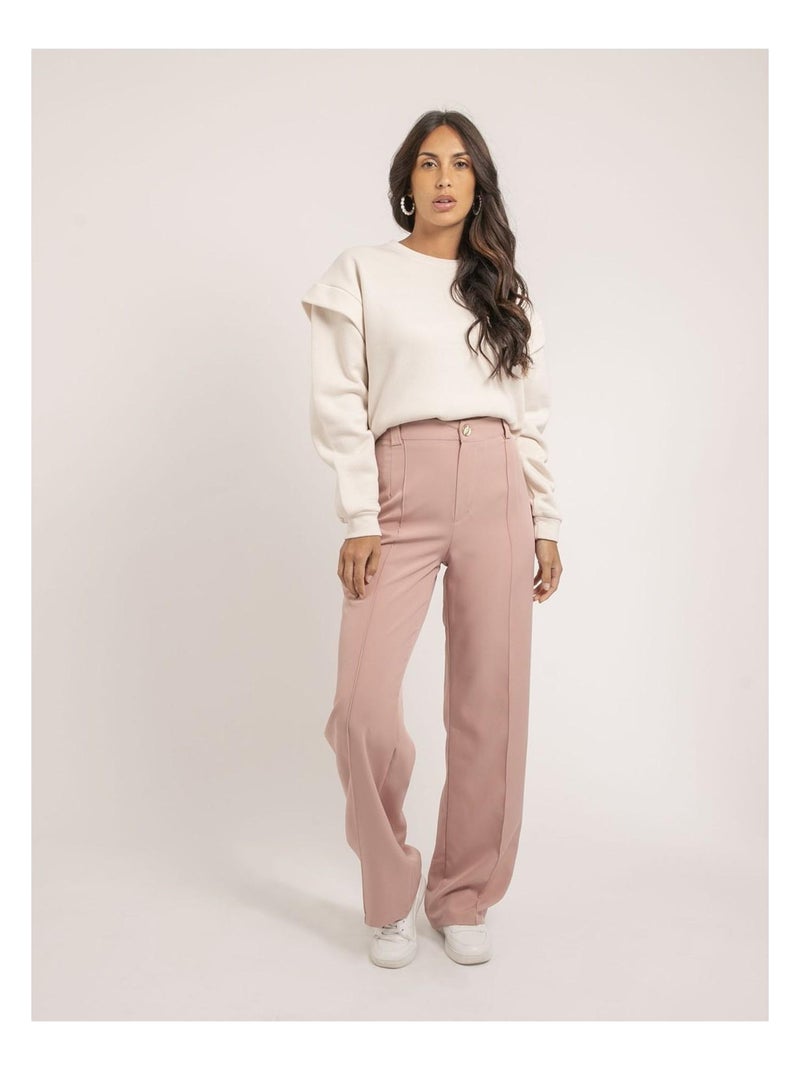 Pantalón de corte recto ELSY Rosa - Kiabi