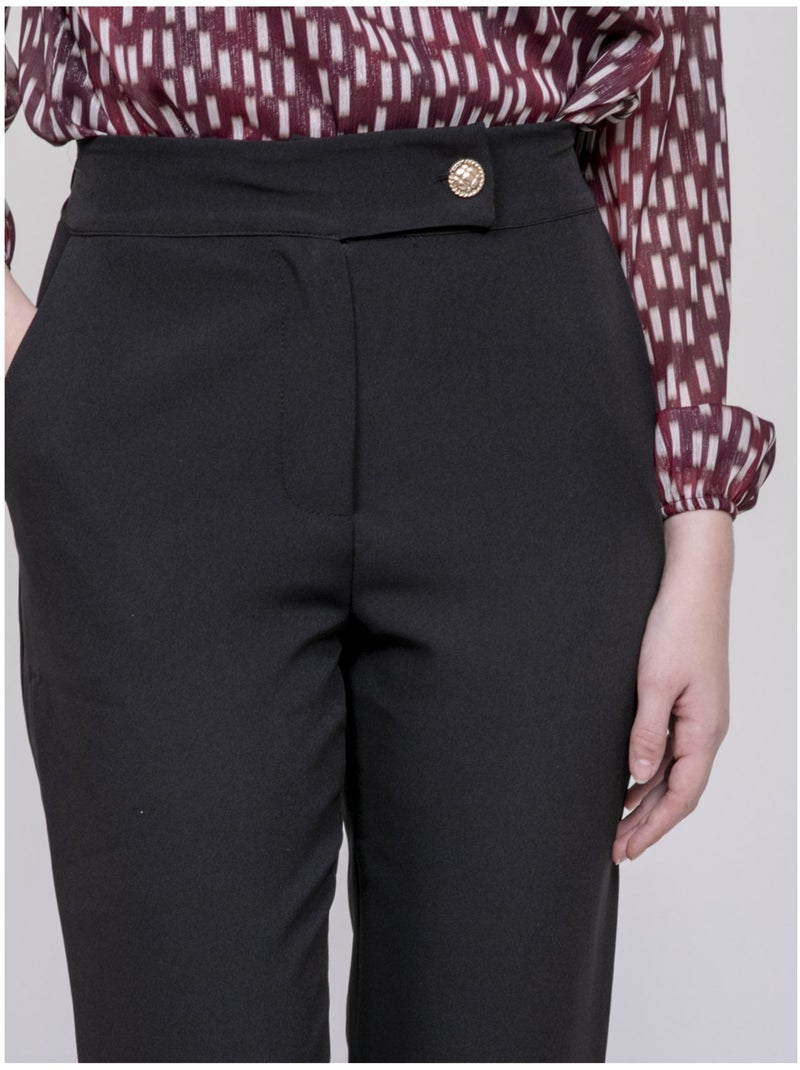 Pantalón de corte recto EMILOU Negro - Kiabi